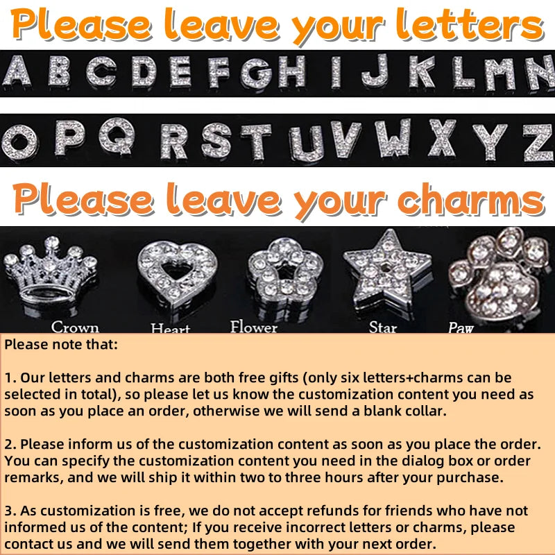 Personalized Id Dog Collars Rhinestone Dog Pendant Adjustable Puppy Kitten Neck Strap Anti-Lost Pet Cat Collars Dog Accessories